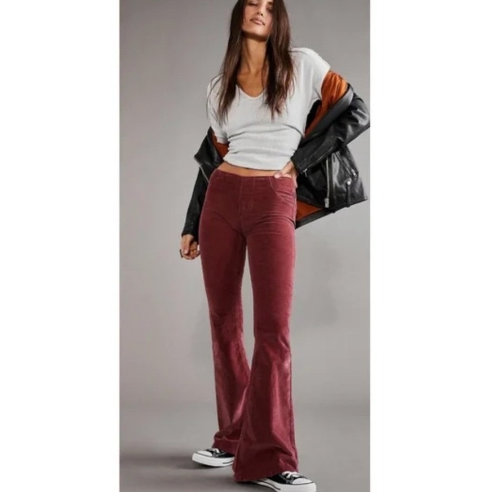 Free People CRVY Karma Corduroy Flare Jeans